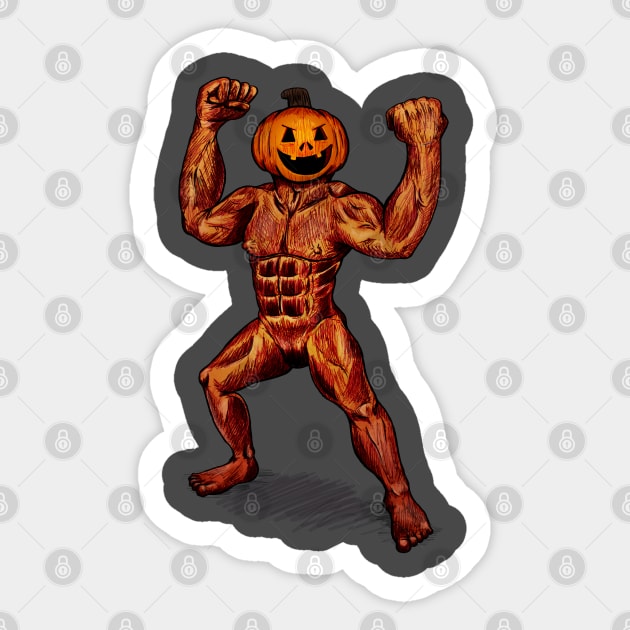 Pumpkin Man Sticker by TripleSArt